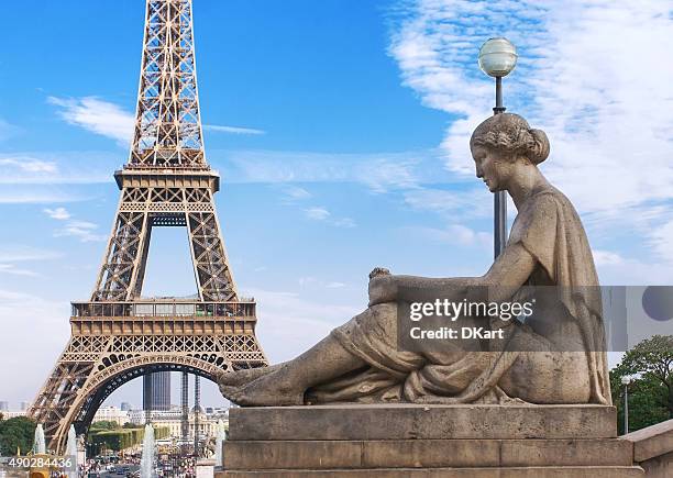 paris. eifel tower - quartier du trocadero bildbanksfoton och bilder