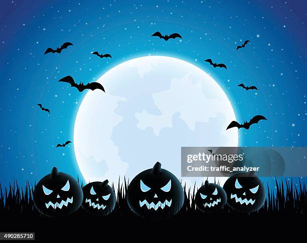 ilustraciones, imágenes clip art, dibujos animados e iconos de stock de fondo de halloween - lunas planetarias