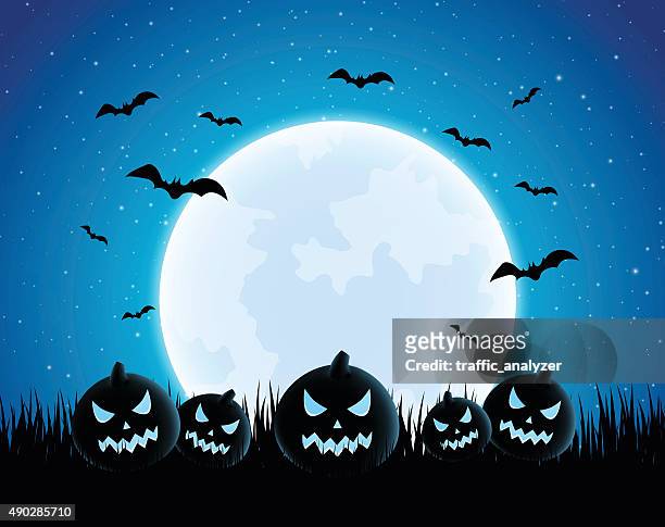 halloween background - halloween moon stock illustrations