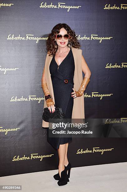 Gabriella Dompe attends the Salvatore Ferragamo show during the Milan Fashion Week Spring/Summer 2016 on September 27, 2015 in Milan, Italy.