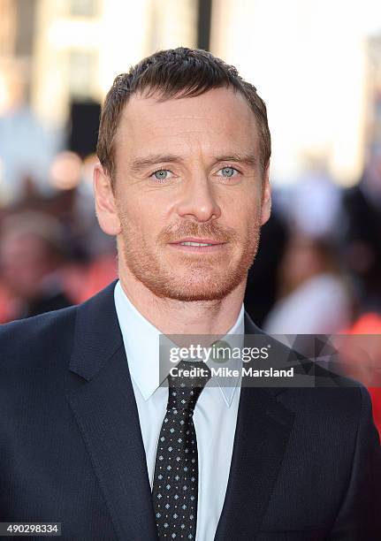 Michael Fassbender attends the UK Premiere of "Macbeth" at Edinburgh Festival Theatre on September 27, 2015 in Edinburgh, Scotland.