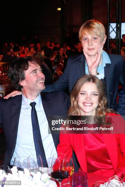 General manager of Berluti Antoine Arnault with Model and President of the 'Naked Heart Foundation' Natalia Vodianova and her son Lucas attend 'The...