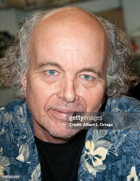 Actor Clint Howard Signs Copies of the BluRay "Evilspeak" held at Dark Delicacies Bookstore on May 13, 2014 in Burbank, California.