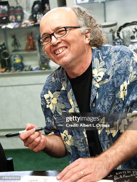 Actor Clint Howard Signs Copies of the BluRay "Evilspeak" held at Dark Delicacies Bookstore on May 13, 2014 in Burbank, California.