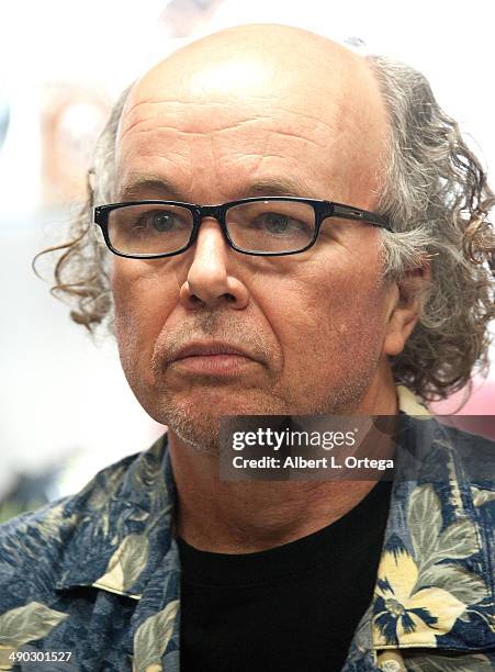 Actor Clint Howard Signs Copies of the BluRay "Evilspeak" held at Dark Delicacies Bookstore on May 13, 2014 in Burbank, California.