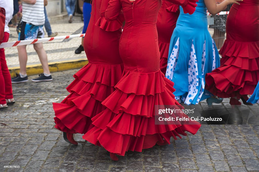 Historical and Ethnographic Procession parade on 13th May at Vila Real de Santo António, Portugal.