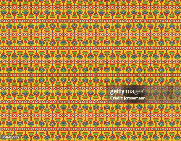 traditional egyptian wallpaper - middle eastern pattern stock illustrations