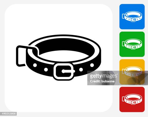 hundehalsband symbol flache grafik design - dog leash stock-grafiken, -clipart, -cartoons und -symbole