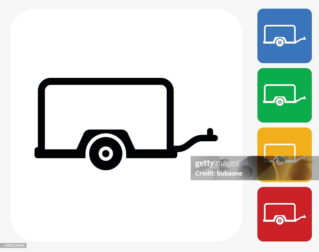 Moving Carriage Icon Flat Graphic Design