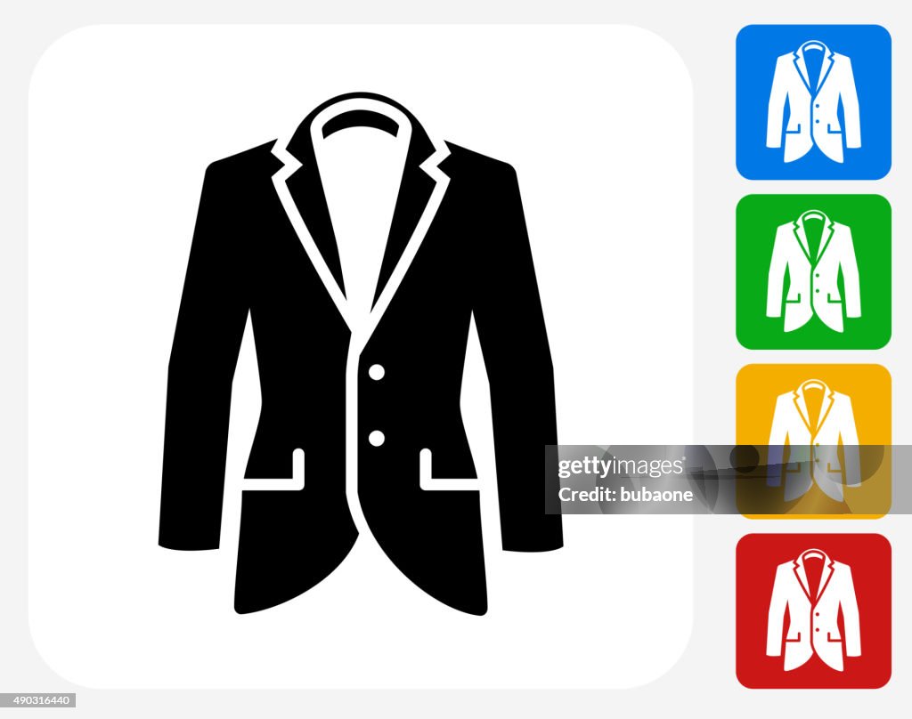 Jacket Icon Flat Graphic Design