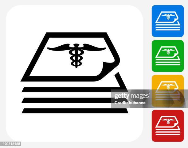 ilustrações, clipart, desenhos animados e ícones de medical arquivos plana ícone de design gráfico - file folder