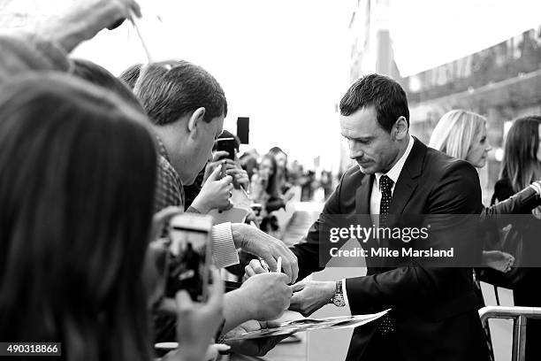 Michael Fassbender attends the UK Premiere of "Macbeth" at Edinburgh Festival Theatre on September 27, 2015 in Edinburgh, Scotland.