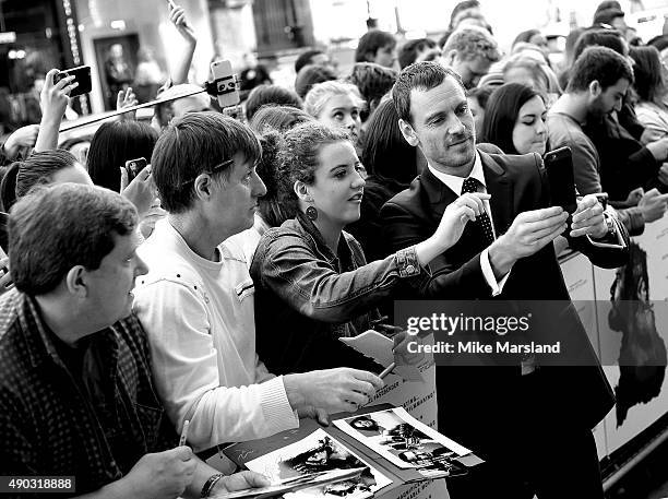 Michael Fassbender attends the UK Premiere of "Macbeth" at Edinburgh Festival Theatre on September 27, 2015 in Edinburgh, Scotland.