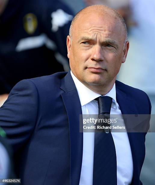 Leeds United manager Uwe Rosler during the Sky Bet Championship match between Middlesbrough and Leeds United at the Riverside on September 27, 2015...