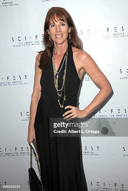 Actress Patricia Tallman poses at the 1st Annual Los Angeles Science Fiction One-Act Play Festival Evening B held at ACME Comedy Theatre on May 13,...