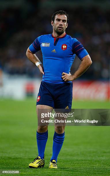 Morgan Parra of France during the 2015 Rugby World Cup Pool D match between France and Romania at Olympic Stadium on September 23, 2015 in London,...