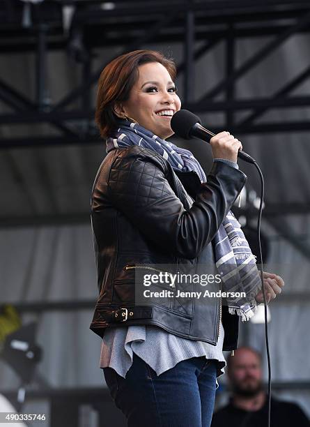 Lea Salonga performs during Elsie Fest at Pier 97 on September 27, 2015 in New York City.