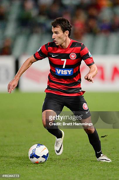 Labinot Haliti of the Wanderers controls the ball during the AFC Asian Champions League match between the Western Sydney Wanderers and Sanfrecce...