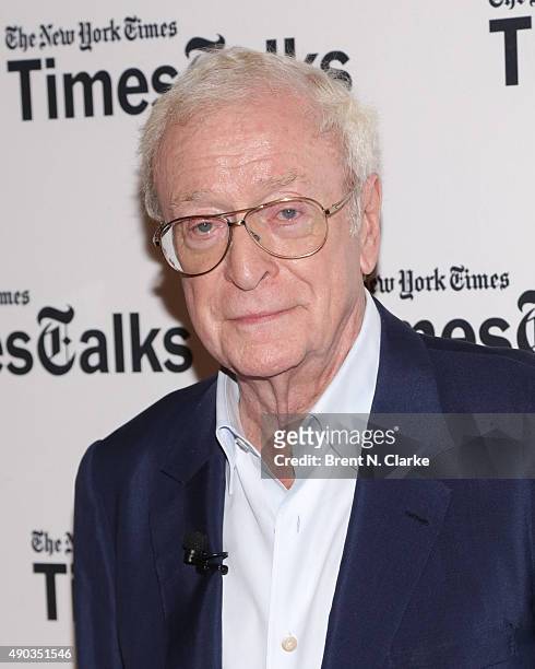 Actor Michael Caine attends TimesTalks Presents an Evening with Michael Caine held at the SVA Theater on September 27, 2015 in New York City.