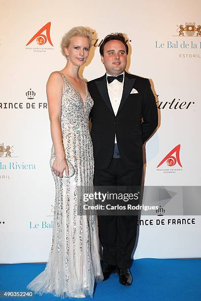 Jean Sebastien and Claudia Robin during the Gala Do Bal de la Riviera in Estoril at Casino do Estoril on September 27 2015 in Lisbon, Portugal.