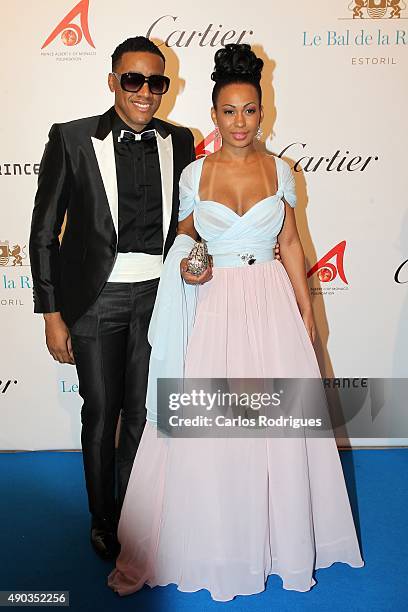 Singer Anselmo Ralf and his wife during the Gala Do Bal de la Riviera in Estoril at Casino do Estoril on September 27 2015 in Lisbon, Portugal.