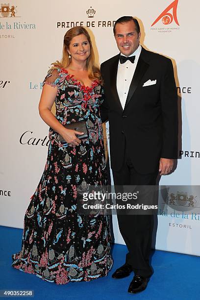 Prince Charles-Philippe d'Orleans and his wife Princess Diana de Cadaval during the Gala Do Bal de la Riviera in Estoril at Casino do Estoril on...