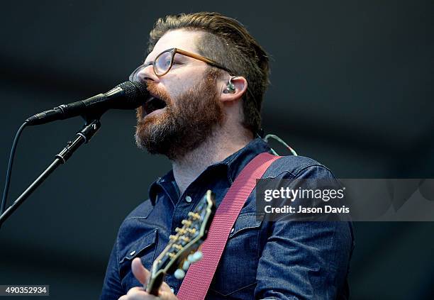 Colin Meloy of The Decemberists performs onstage during Pilgrimage Music & Cultural Festival on September 27, 2015 in Franklin, Tennessee.