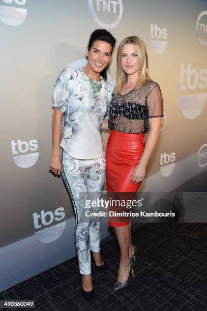 Angie Harmon and Ali Larter attend the TBS / TNT Upfront 2014 at The Theater at Madison Square Garden on May 14, 2014 in New York City....