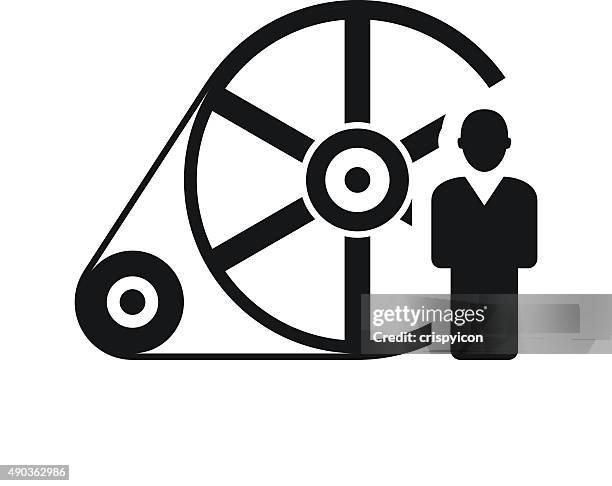 flywheel icon on a white background. - singleseries - fly wheel stock illustrations