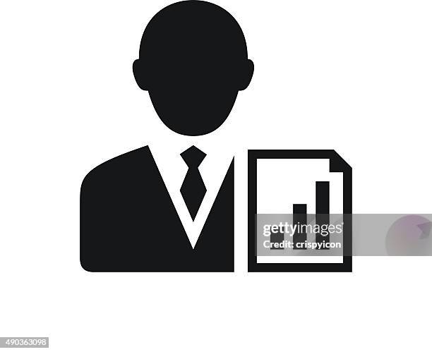 businessman icon on a white background. - singleseries - cfo stock illustrations