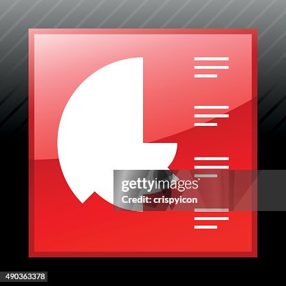 Coxcomb Chart icon on a square button. - SleekSeries Coxcomb Chart icon on a square button. - SleekSeries