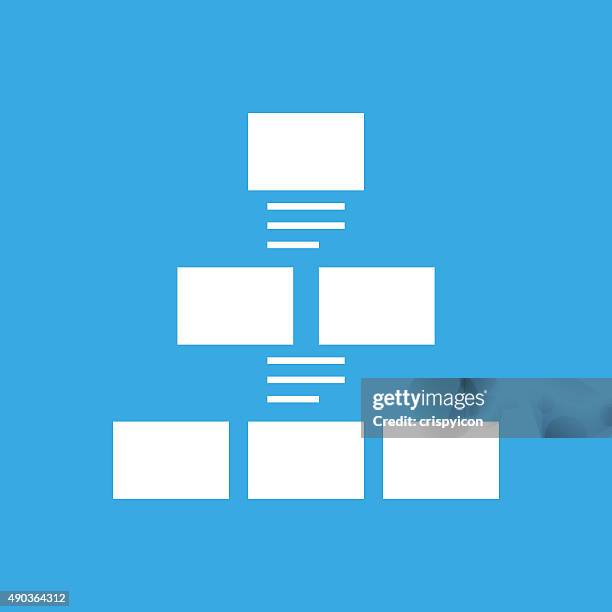 pyramid icon on a blue background. - smoothseries - stacking boxes stock illustrations