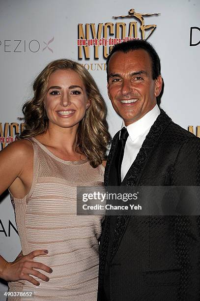 Jessica Lee Goldyn and Joe Lanteri attend NYC Dance Alliance Foundation's "Bright Lights Shining Stars" Gala at NYU Skirball Center on September 27,...