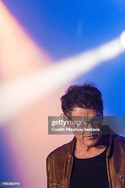 Morten Harket from A-HA performs at 2015 Rock in Rio on September 27, 2015 in Rio de Janeiro, Brazil.