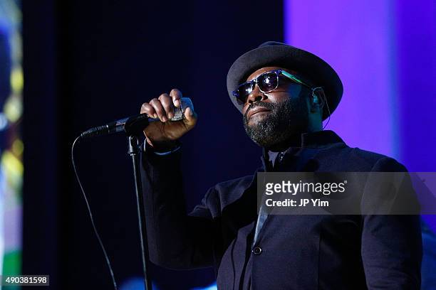 The Roots perform at the Clinton Global Citizen Awards during the second day of the 2015 Clinton Global Initiative's Annual Meeting at the Sheraton...
