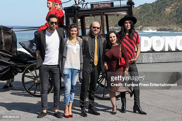 Dani Martinez, Clara Lago, Santiago Segura, Alaska and Mario Vaquerizo attend 'Hotel Transylvania' photocall during 63rd San sebastian Film Festival...