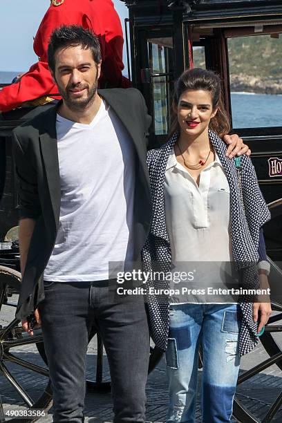 Dani Martinez and Clara Lago attend 'Hotel Transylvania' photocall during 63rd San sebastian Film Festival at Kursaal on September 25, 2015 in San...