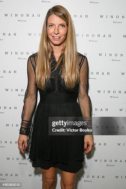 Virginia Galateri di Genola attends the Winonah cocktail party during the Milan Fashion Week Spring/Summer 2016 on September 25, 2015 in Milan, Italy.