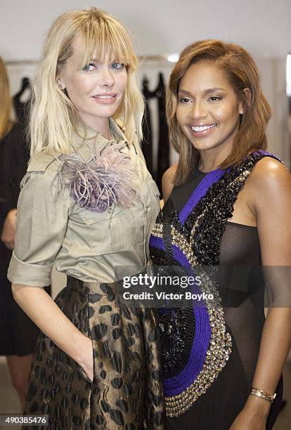 Barbara Snellenburg and Winonah de Jong attend the Winonah cocktail party during the Milan Fashion Week Spring/Summer 2016 on September 25, 2015 in...