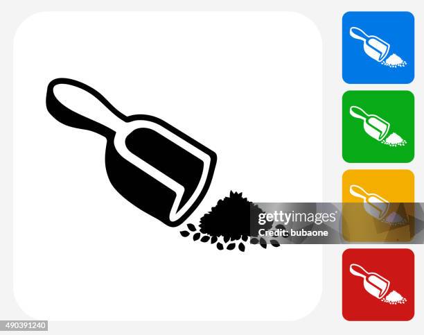 illustrazioni stock, clip art, cartoni animati e icone di tendenza di tè misure icona piatto di design grafico - cucchiaio dosatore