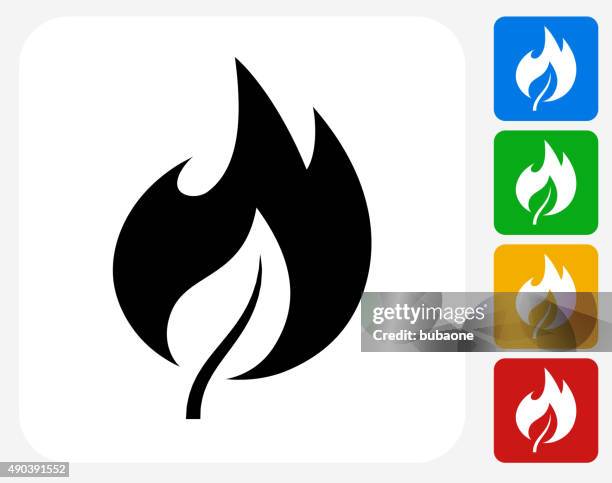 fire icon flat graphic design - fire prevention stock illustrations