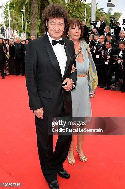 Singer Robert Charlebois and his wife Laurence Charlebois attend the Opening ceremony and the "Grace of Monaco" Premiere during the 67th Annual...