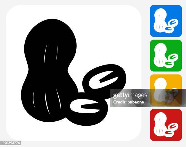 peanuts icon flat graphic design - peanuts stock illustrations