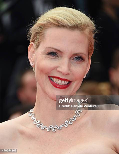 Nadja Auermann attends the Opening Ceremony and the "Grace of Monaco" premiere during the 67th Annual Cannes Film Festival on May 14, 2014 in Cannes,...