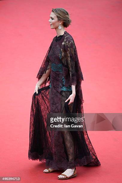 Karlie Kloss attends the Opening ceremony and the "Grace of Monaco" Premiere during the 67th Annual Cannes Film Festival on May 14, 2014 in Cannes,...