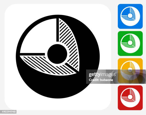 cell icon flat graphic design - blue cell structure stock illustrations