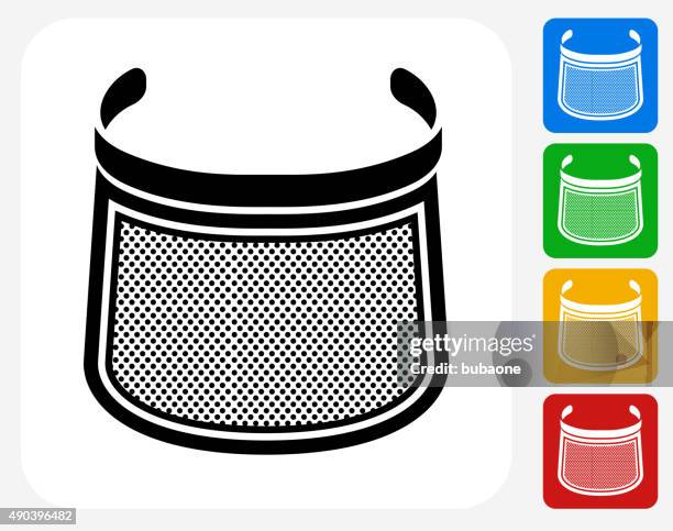 stockillustraties, clipart, cartoons en iconen met hat icon flat graphic design - visor digital