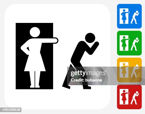 Relationship Problems Icon Flat Graphic Design Relationship Problems Icon Flat Graphic Design