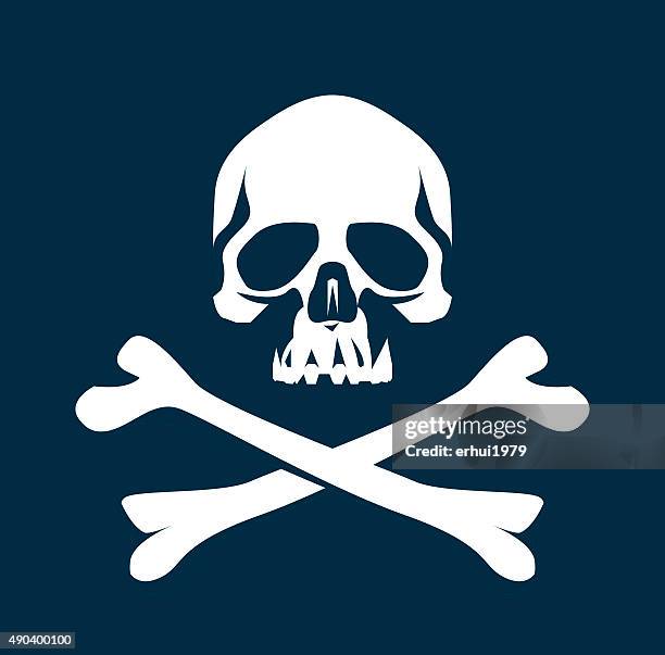 stockillustraties, clipart, cartoons en iconen met human bone - skull and crossbones