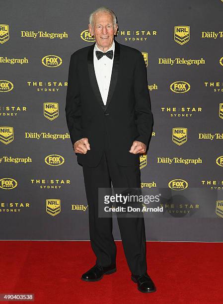 Norm Provan arrives at the 2015 Dally M Awards at Star City on September 28, 2015 in Sydney, Australia.